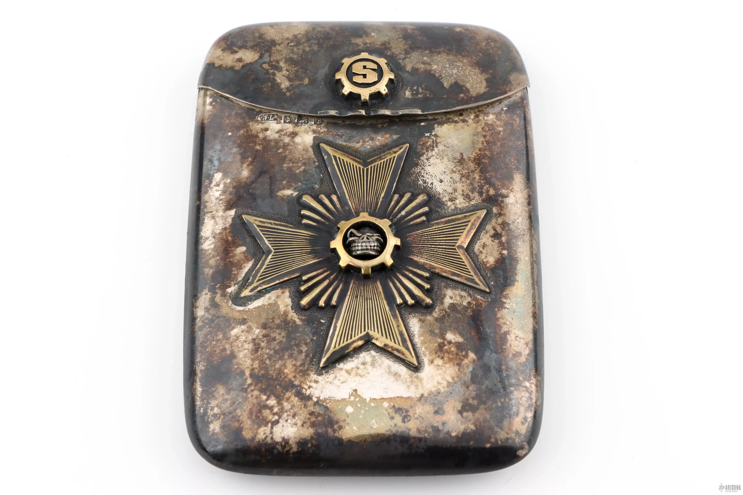 .925 Late 1800's Cigar Case w/ Antique Nouveau