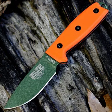 ESEE-3-Orange G10 (3.88" OD Green 1095) ESEE-3PM-MB-OD | Modified Pommel