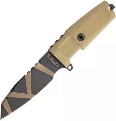 Extrema Ratio Task C Fixed Blade EX084TSKC, 4.2" N690 Desert Warfare Plain Blade, Tan Forprene Handle