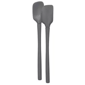 Tovolo Flex-Core All Silicone Mini Spatula & Spoonula (Set of 2) | Charcoal